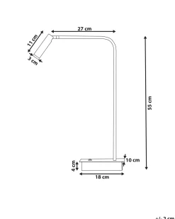 LED skrivebordslampe LAWSON Justerbar Metal Sort