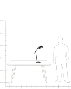 LED skrivebordslampe LEONIS Med dæmpning Sort