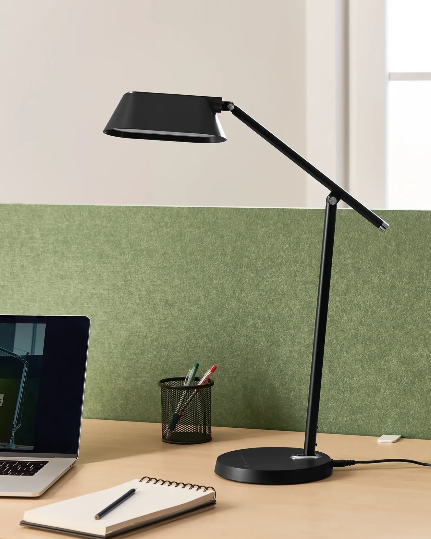 LED skrivebordslampe LEONIS Med dæmpning Sort