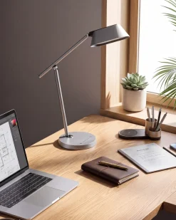 LED skrivebordslampe LEONIS Med dæmpning Grå