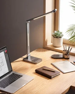 LED skrivebordslampe LEPUS Med bevægelsessensor Mørkegrå