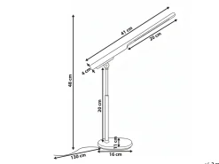 LED skrivebordslampe TUCANA Med dæmpning Sort