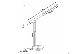 LED skrivebordslampe TUCANA Med dæmpning Hvid