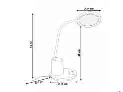 LED skrivebordslampe VELA Med dæmpning Hvid