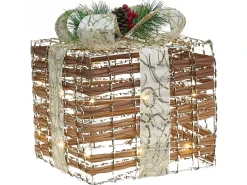 LED TISSO Julegaver 20/25/30 cm Brun