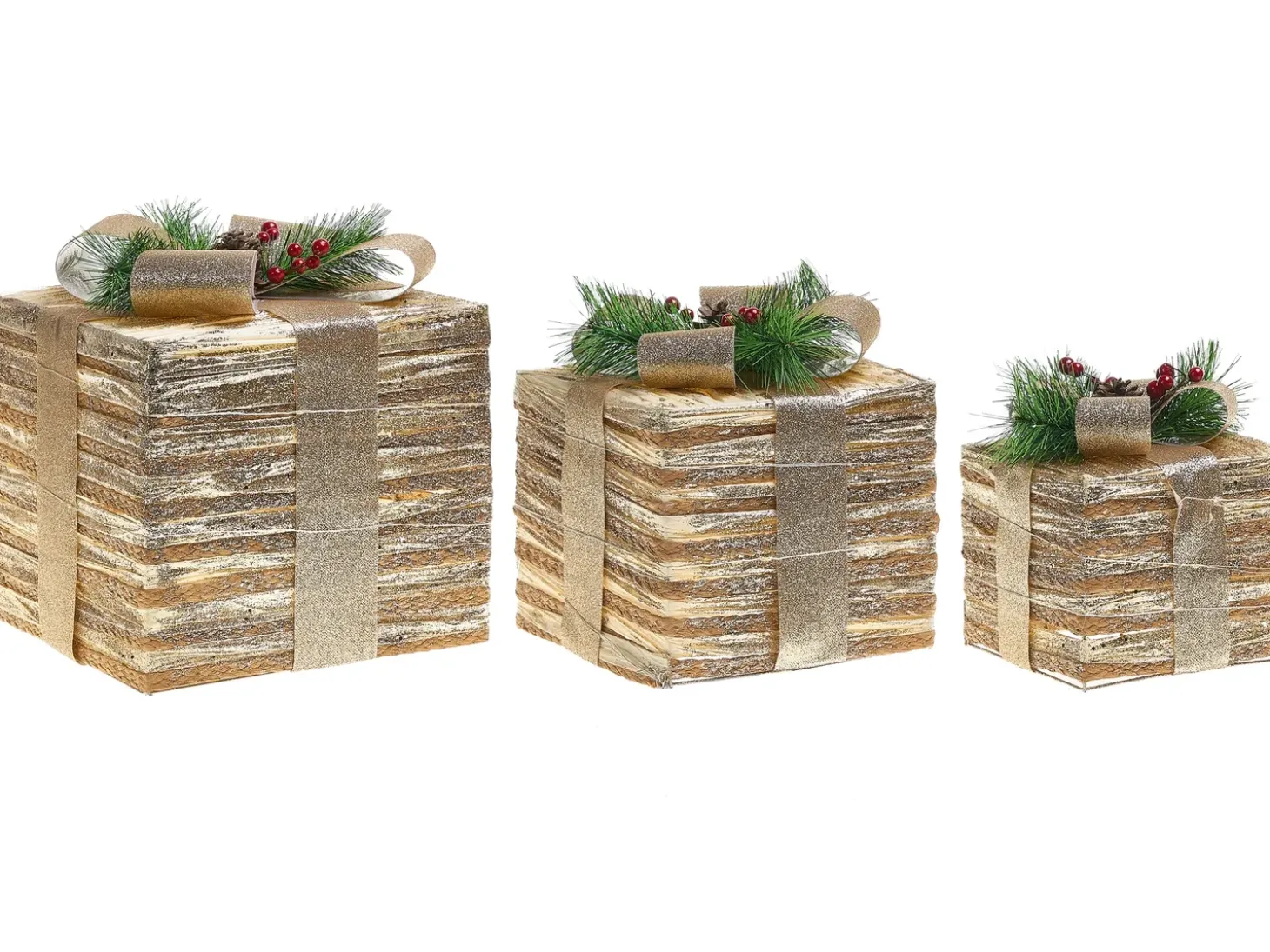 LED TOFTE Julegaver 20/25/30 cm Guld