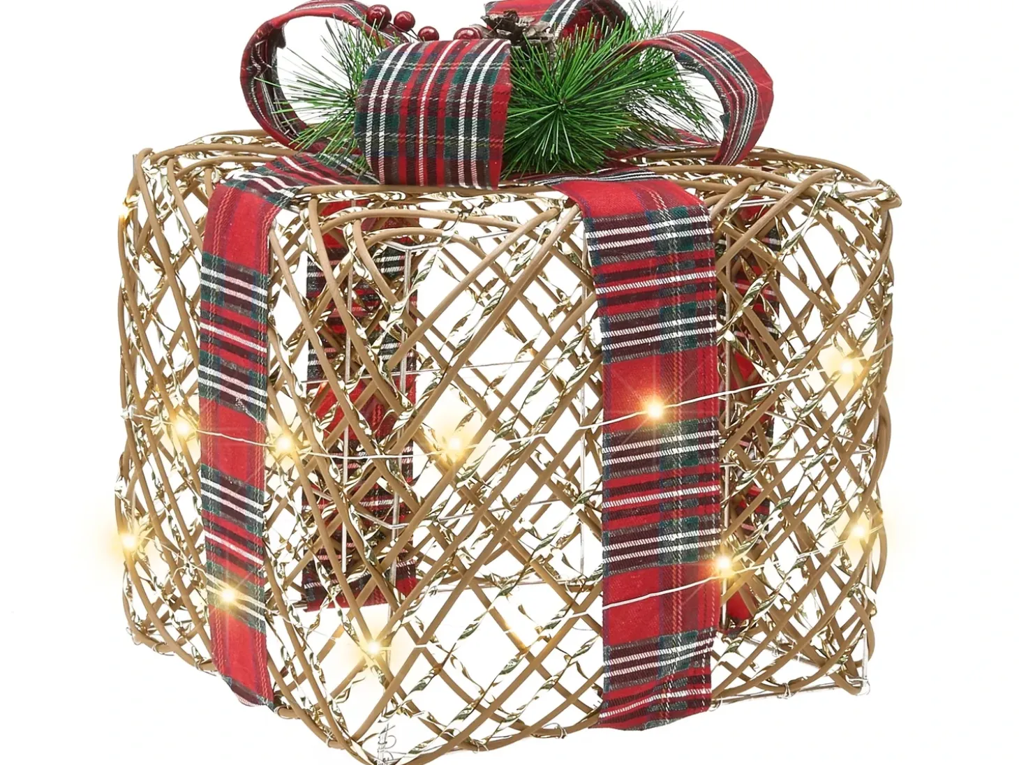 LED VANDET Julegaver 20/25/30 cm Brun