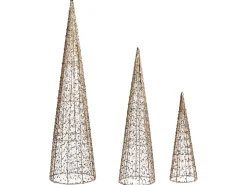 LED VEJLESO Juletræ 40/60/80 cm Guld