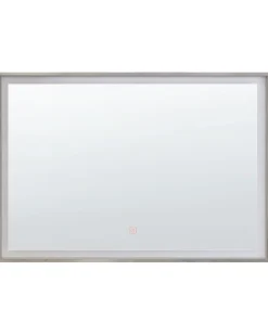 LED-badeværelsesspejl ARGENS 80 cm 60 cm Sølv
