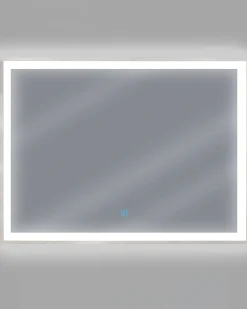 LED-badeværelsesspejl ARGENS 80 cm 60 cm Sølv