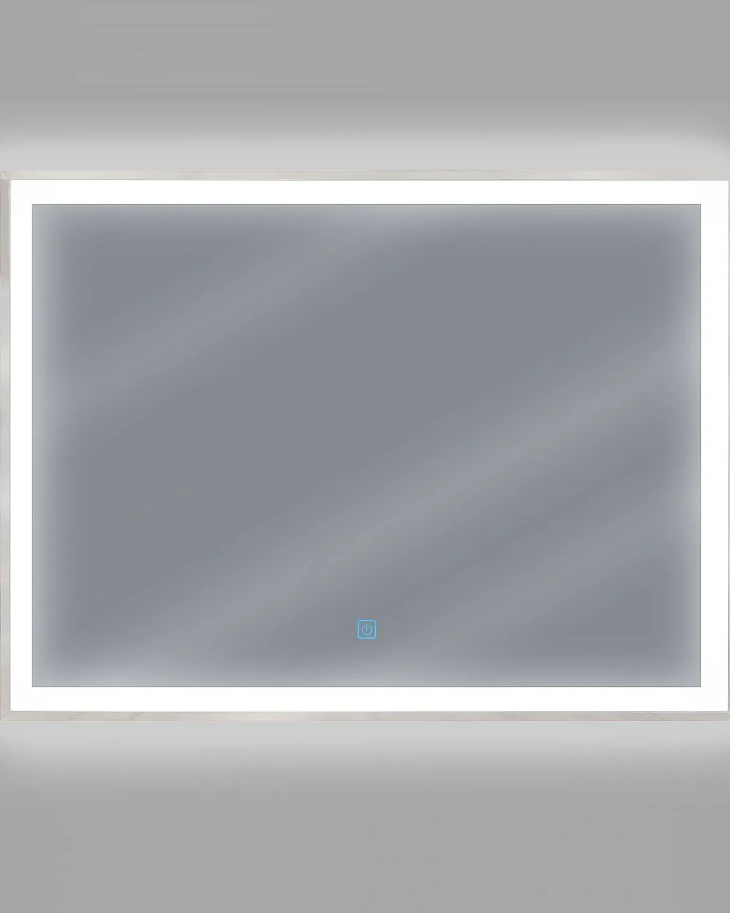 LED-badeværelsesspejl ARGENS 80 cm 60 cm Sølv