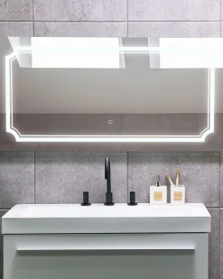 LED-badeværelsesspejl ARROMACHNES 120 cm 60 cm Sølv