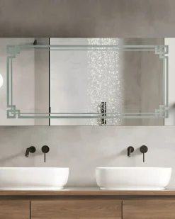 LED-badeværelsesspejl AVRANCHES 120 cm 60 cm Sølv