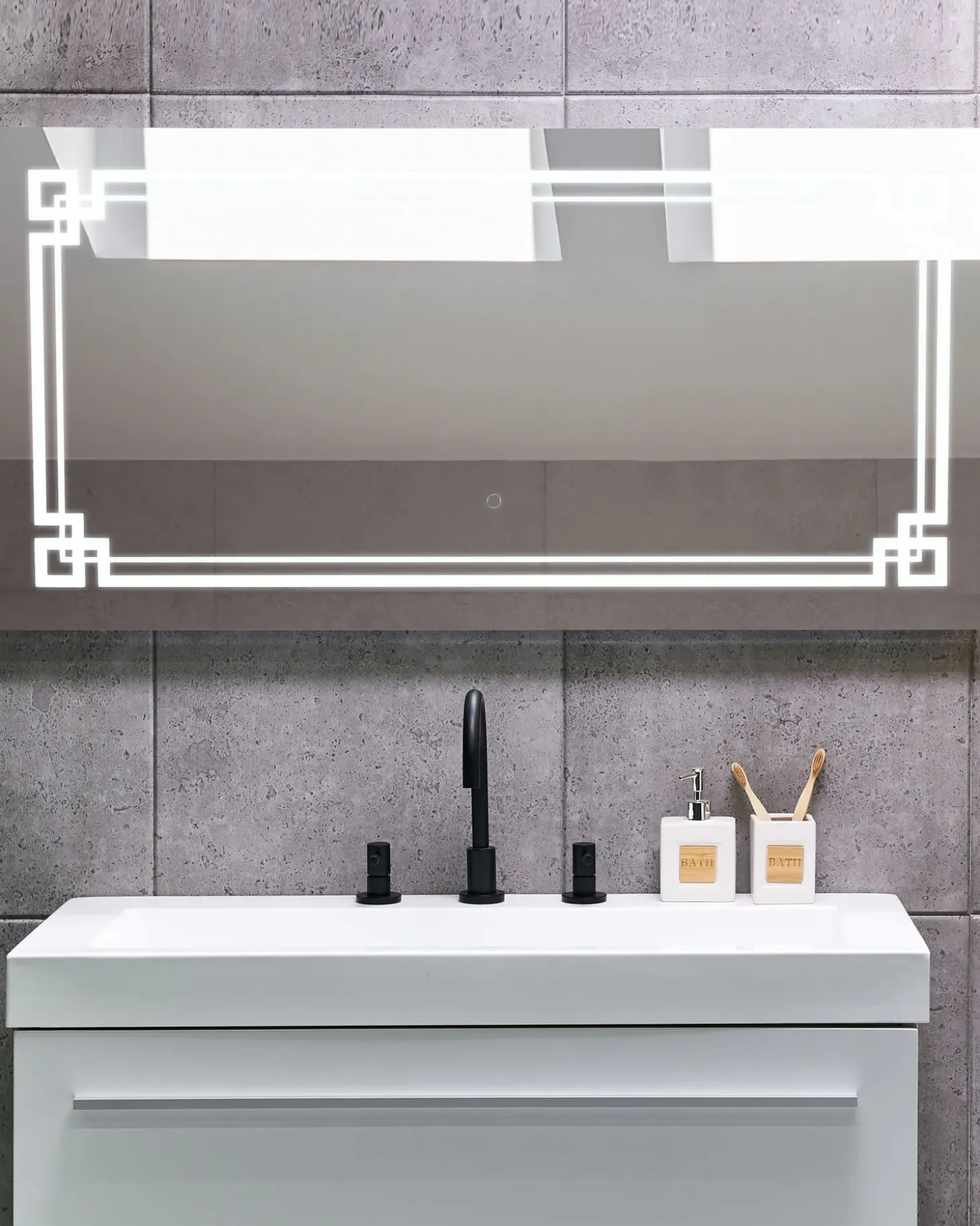 LED-badeværelsesspejl AVRANCHES 120 cm 60 cm Sølv
