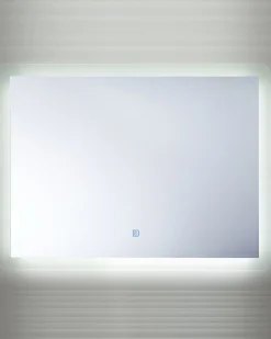 LED-badeværelsesspejl CORROY 80 cm 60 cm Sølv