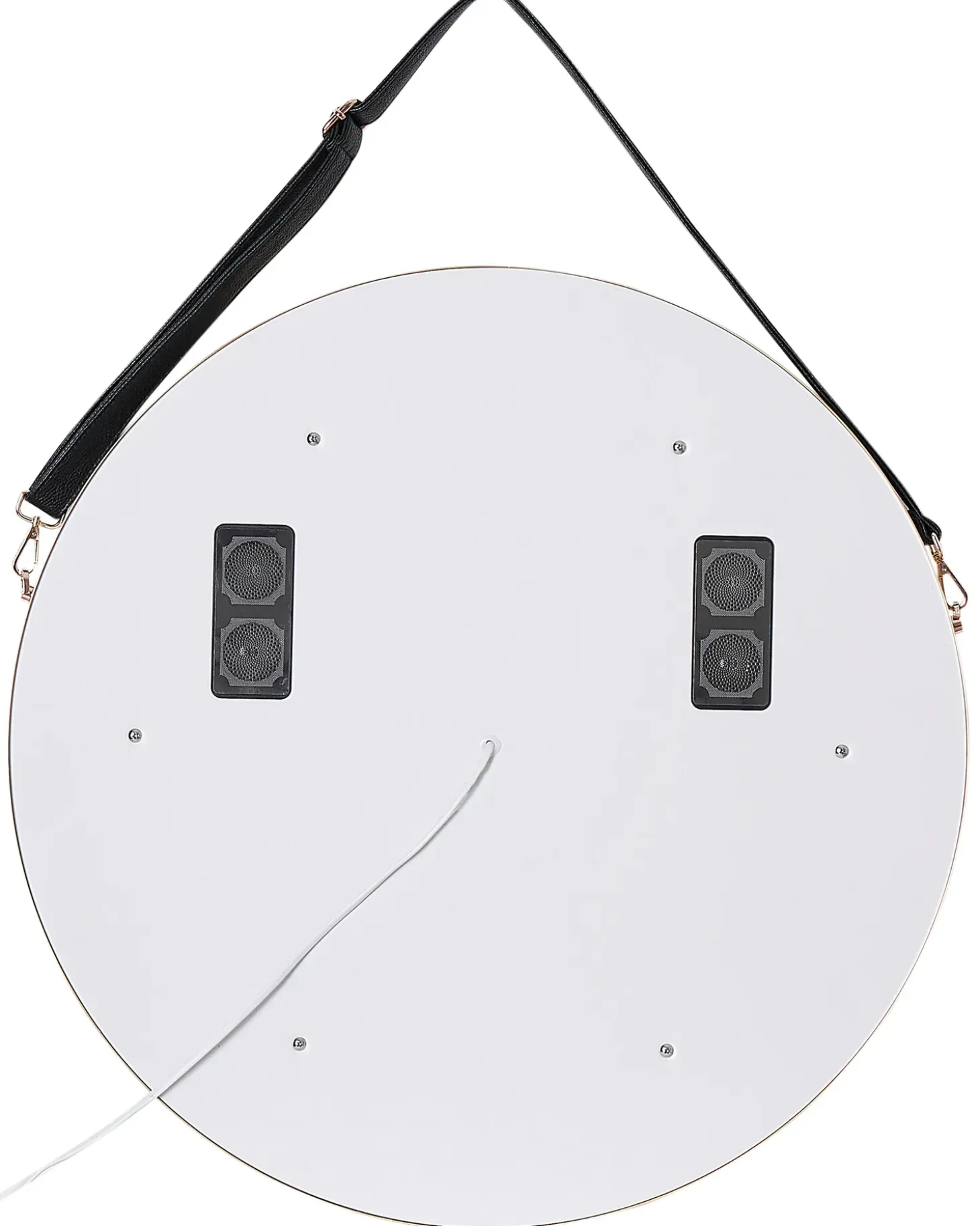 LED-badeværelsesspejl DAROIS 60 cm 60 cm Med indbygget Bluetooth-højttaler Guld