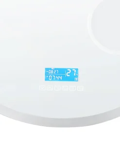 LED-badeværelsesspejl FIXIN 80 cm 80 cm Med indbygget Bluetooth-højttaler Sølv