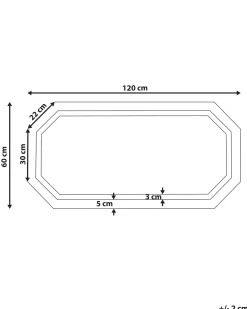 LED-badeværelsesspejl LOCMARIAQUER 120 cm 60 cm Sølv