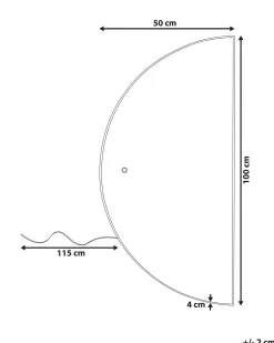 LED-badeværelsesspejl LOUE 50 cm 100 cm Sølv