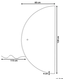 LED-badeværelsesspejl LOUE 60 cm 120 cm Sølv