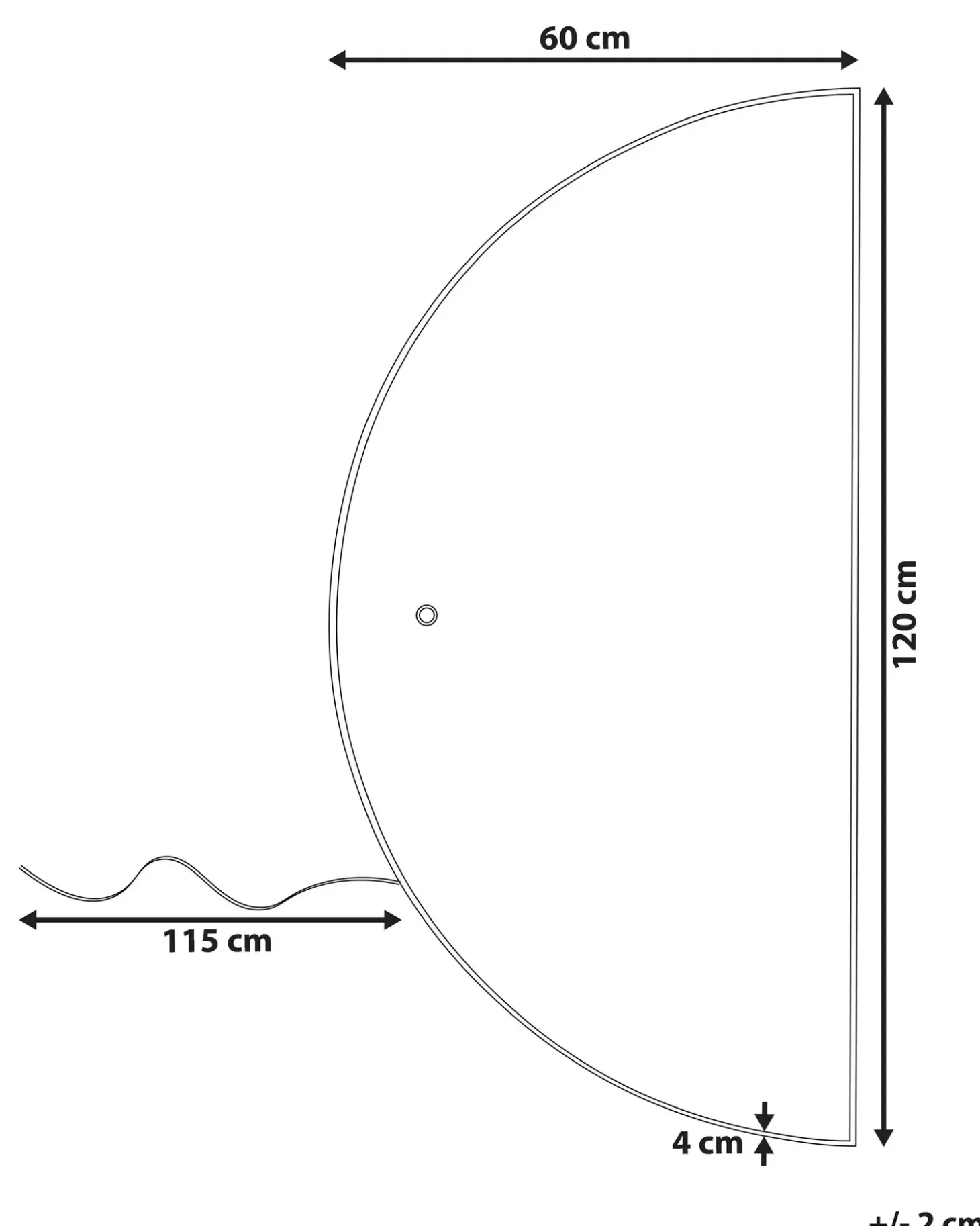 LED-badeværelsesspejl LOUE 60 cm 120 cm Sølv