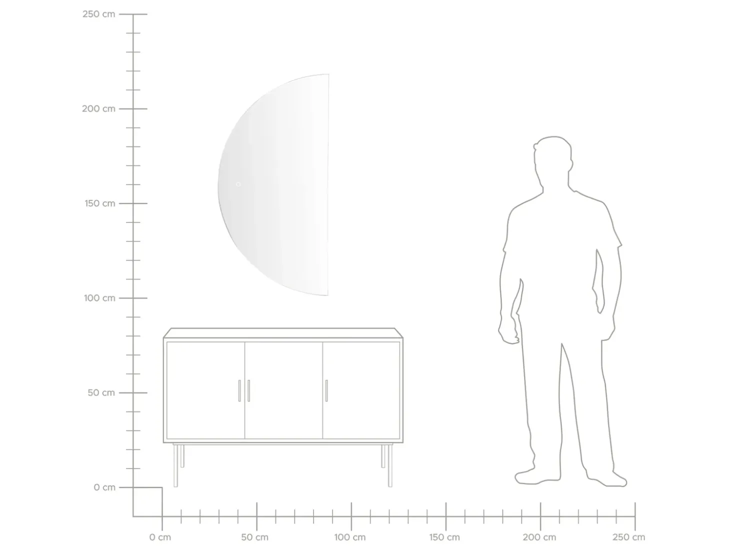 LED-badeværelsesspejl LOUE 60 cm 120 cm Sølv