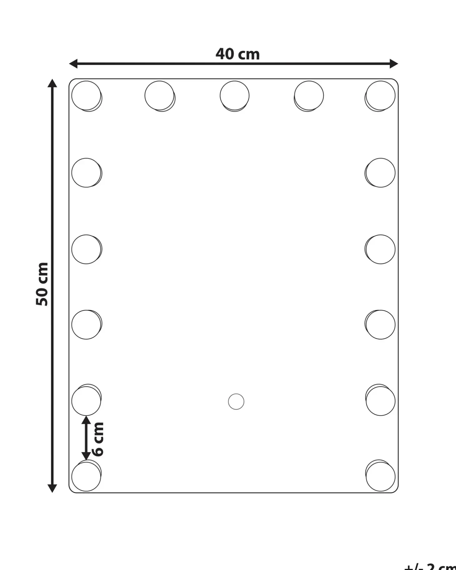 LED-badeværelsesspejl LUCENAY 40 cm 50 cm Sølv