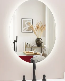 LED-badeværelsesspejl MAZILLE 60 cm 80 cm Sølv