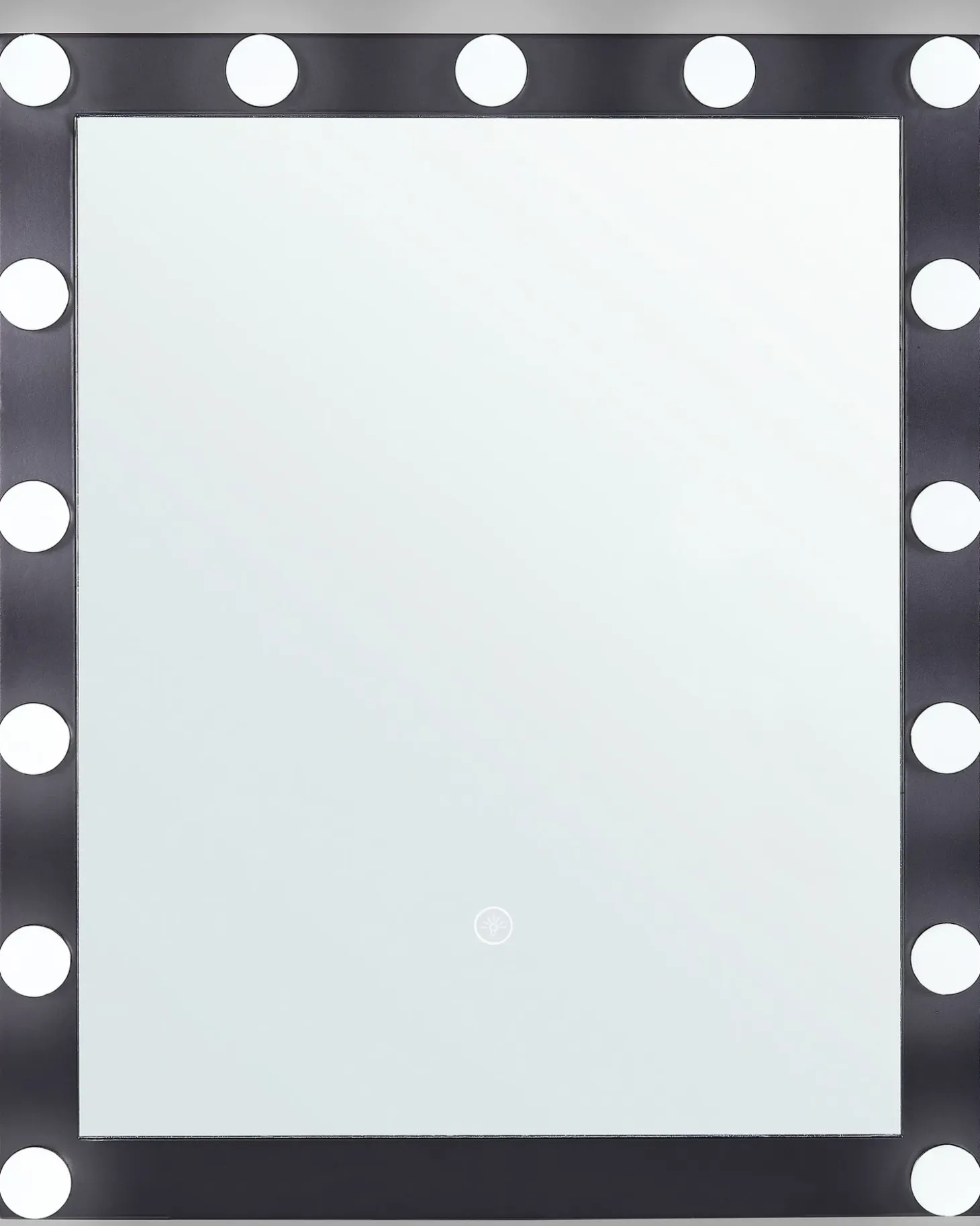 LED-badeværelsesspejl ODENAS 50 cm 60 cm Sort