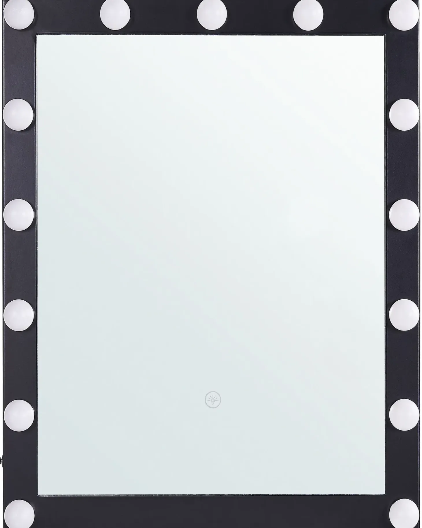 LED-badeværelsesspejl ODENAS 50 cm 60 cm Sort