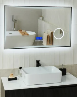 LED-badeværelsesspejl ONLAY 100 cm 60 cm Sølv
