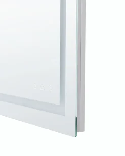 LED-badeværelsesspejl PRENOIS 80 cm 60 cm Sølv