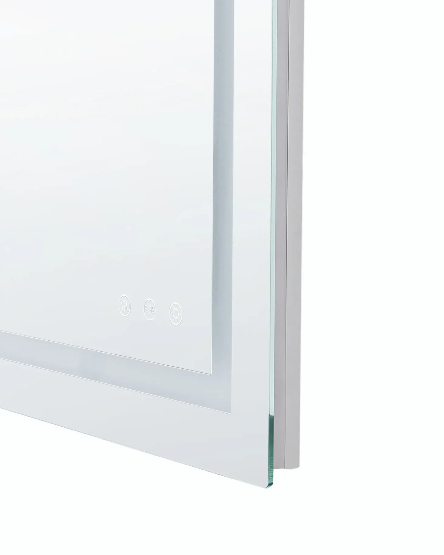 LED-badeværelsesspejl PRENOIS 80 cm 60 cm Sølv