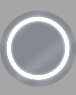 LED-badeværelsesspejl SELUNE 58 cm 58 cm Sølv