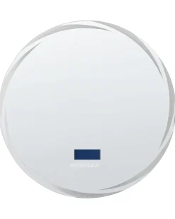 LED-badeværelsesspejl TANAY 60 cm 60 cm Med indbygget Bluetooth-højttaler Sølv