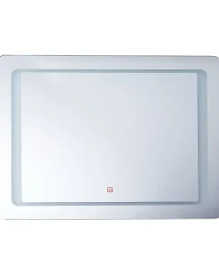 LED-badeværelsesspejl WASSY 80 cm 60 cm Sølv