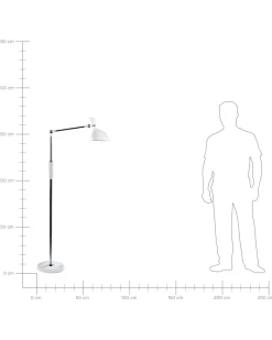 LED-gulvlampe ANDROMEDA Med dæmpning Metal Hvid