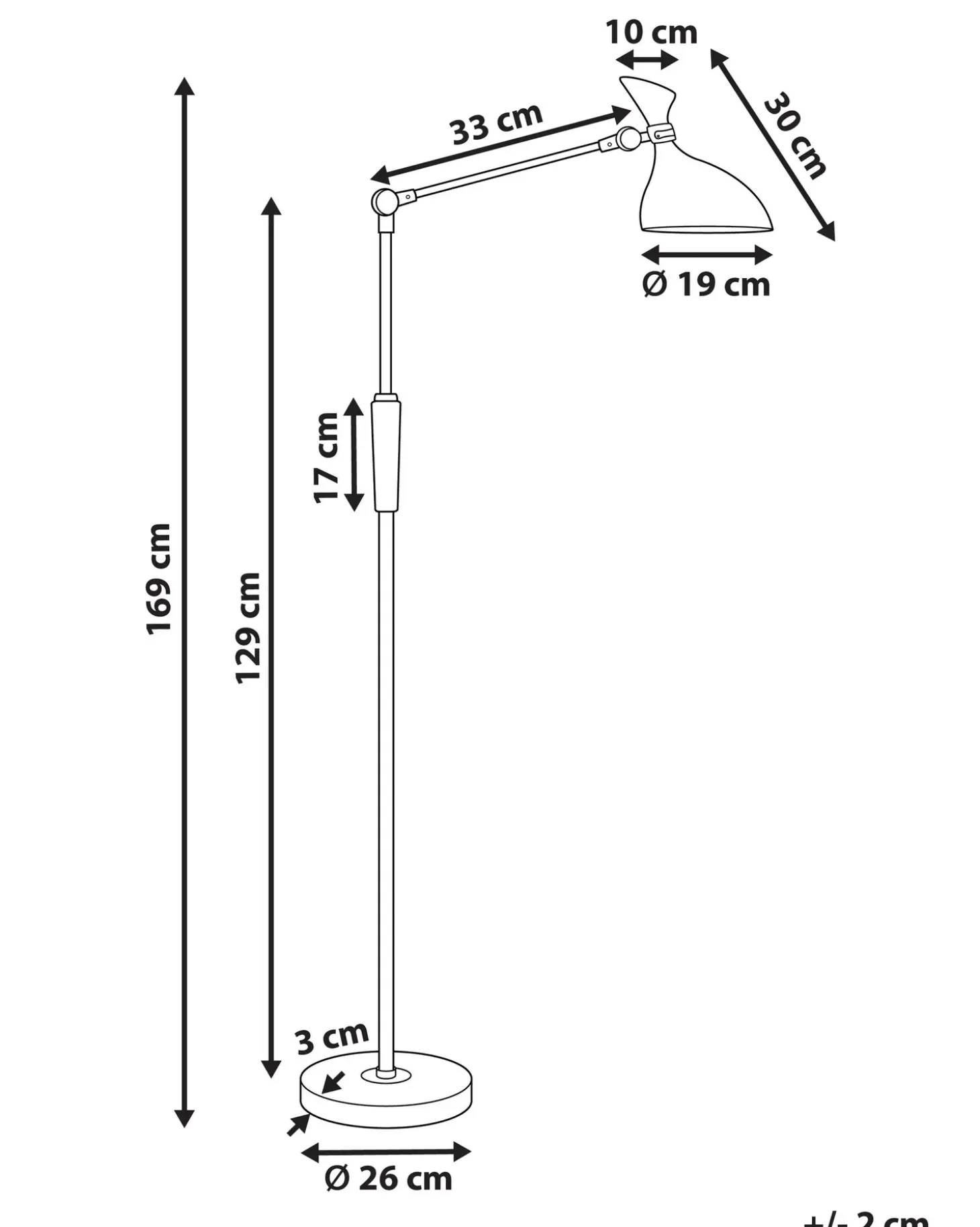 LED-gulvlampe ANDROMEDA Med dæmpning Metal Hvid