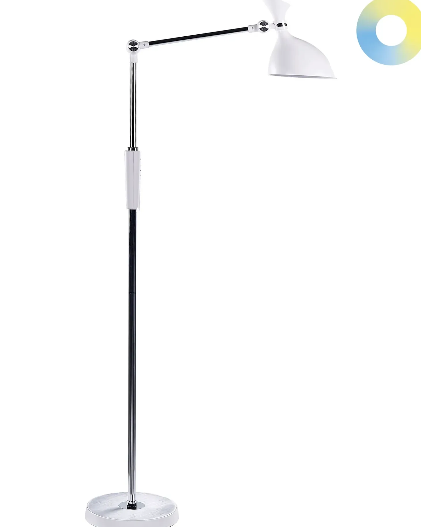 LED-gulvlampe ANDROMEDA Med dæmpning Metal Hvid