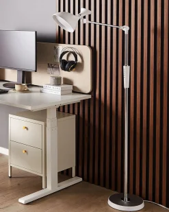 LED-gulvlampe ANDROMEDA Med dæmpning Metal Hvid