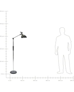 LED-gulvlampe ANDROMEDA Med dæmpning Metal Sølv