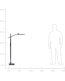 LED-gulvlampe AQUARIUS Med dæmpning Metal Mørkegrå