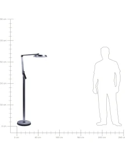 LED-gulvlampe CARINA Med dæmpning Metal Mørkegrå