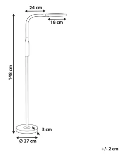 LED-gulvlampe CASSIOPEIA Med dæmpning Metal Hvid