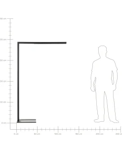 LED-gulvlampe MENSA Med bevægelsessensor Metal Sort