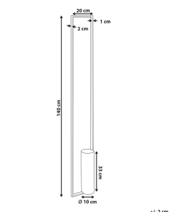 LED-gulvlampe PATRICIO Metal Guld