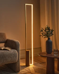LED-gulvlampe PATRICIO Metal Guld
