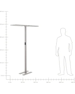 LED-gulvlampe SCULPTOR Med bevægelsessensor Metal Sølv