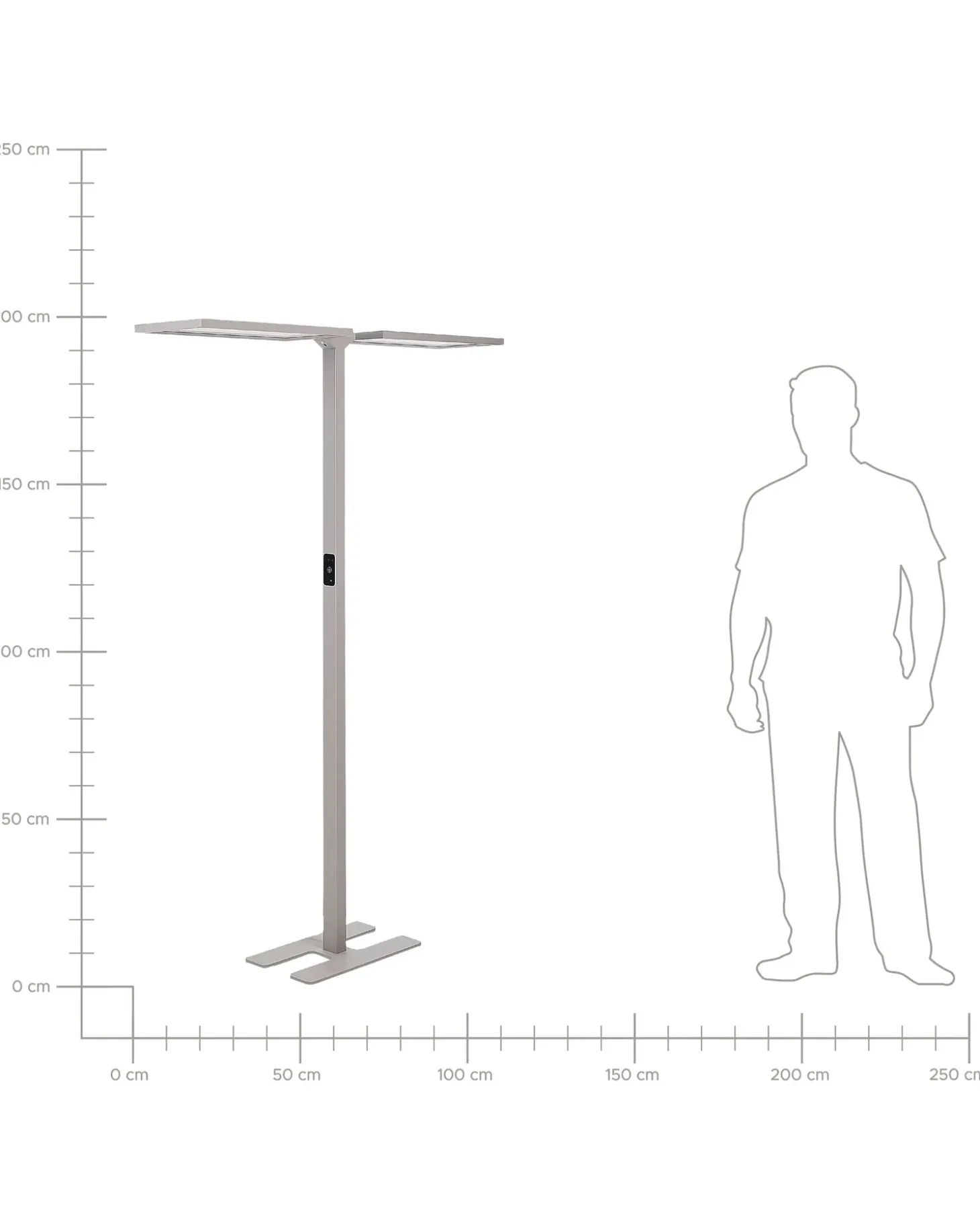 LED-gulvlampe SCULPTOR Med bevægelsessensor Metal Sølv