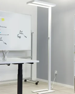 LED-gulvlampe TAURUS Med dæmpning Metal Hvid